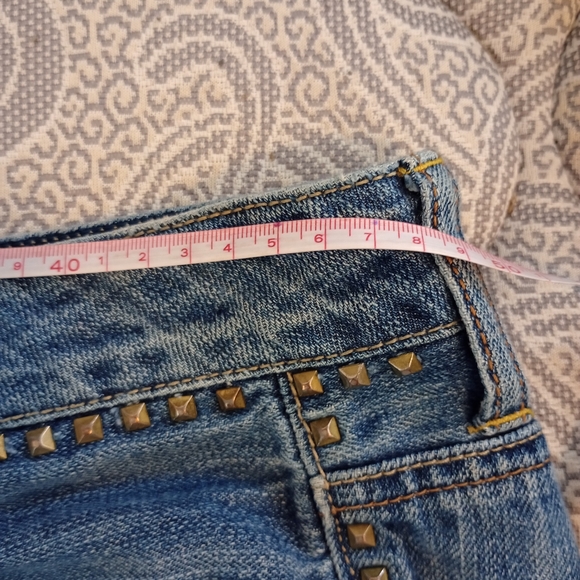 Studded Blue Denim Shorts - Picture 13 of 13